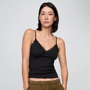 GAP Black Lace-Trim Camisole